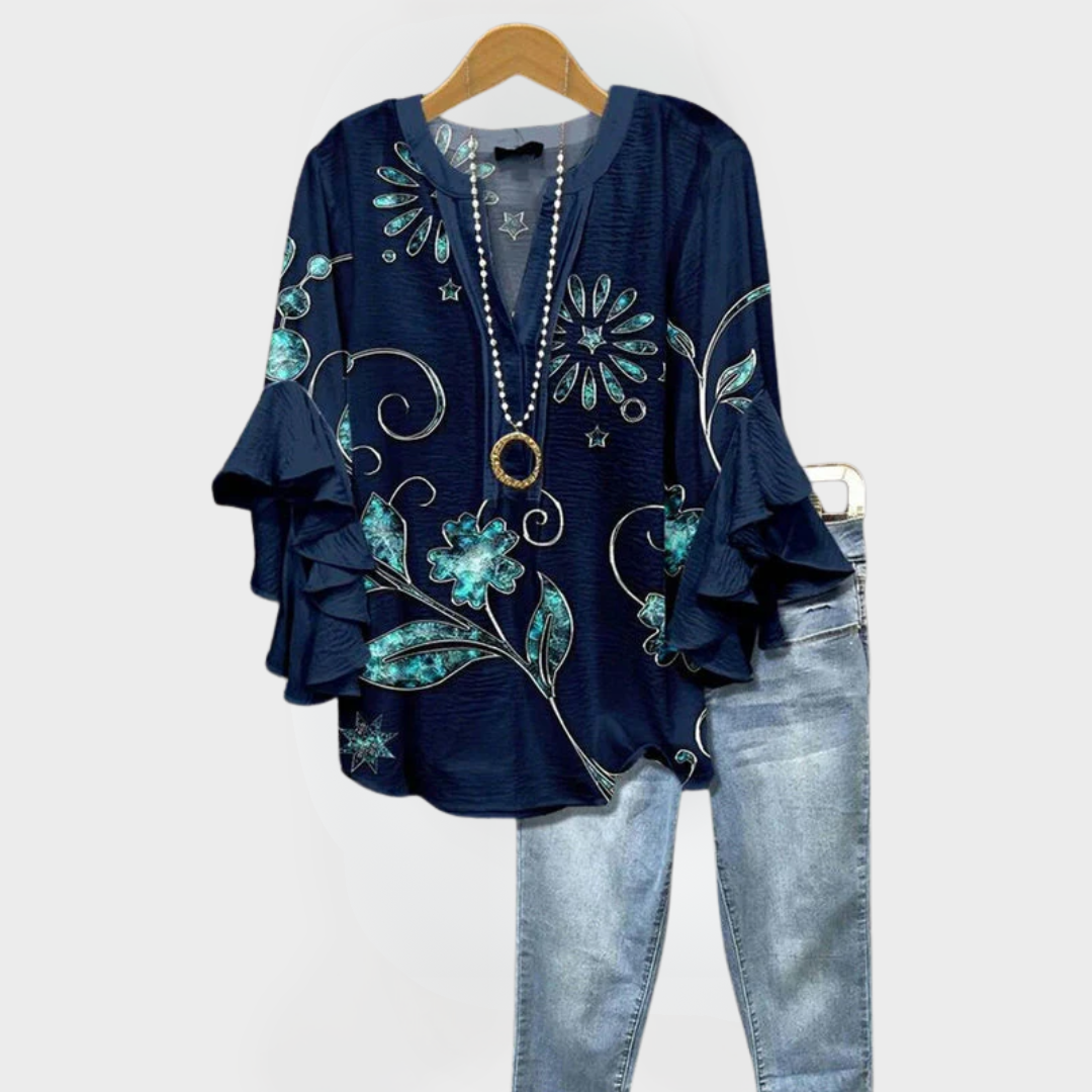 Romina™ | Vintage Print Top