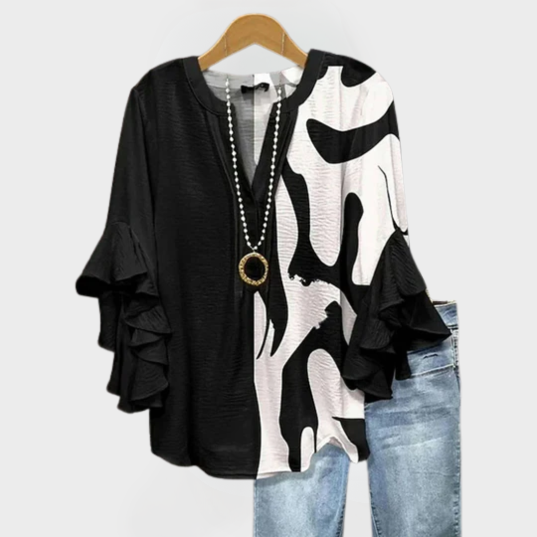 Simona™ | Vintage Print Top