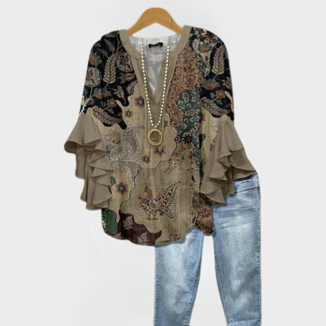 Menta™  | Vintage Print Top