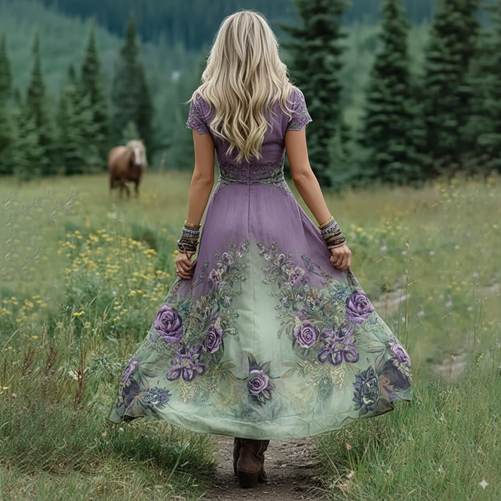 Celestine | Tailored and Flowing Floral Dress