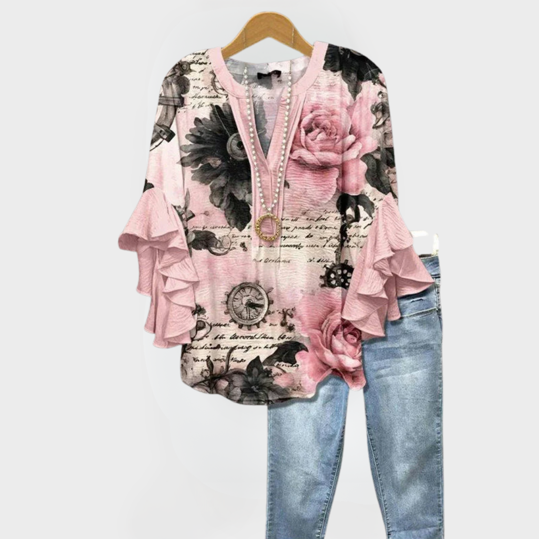 Federica™ | Vintage Print Top