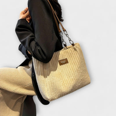 Paula - Soft Cord Shoulder Bag