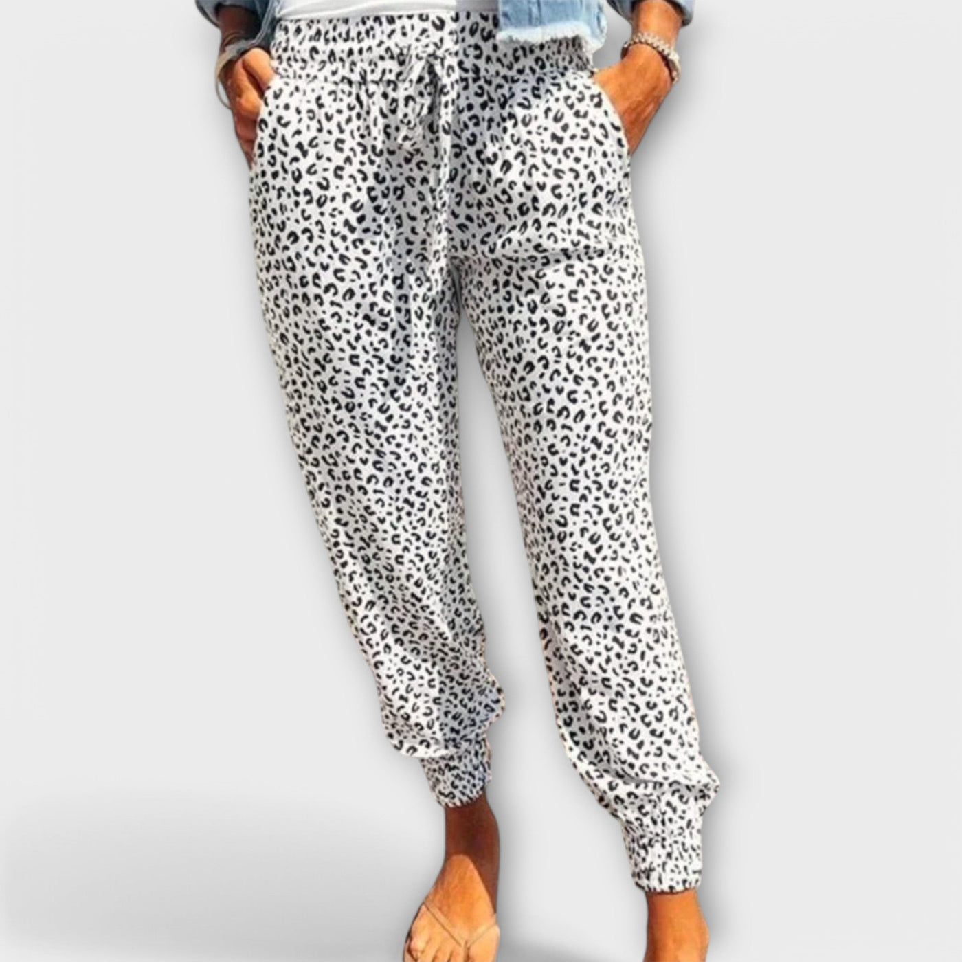 Feli - Wide Pants with Leopard Print