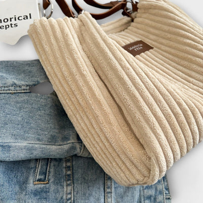 Paula - Soft Cord Shoulder Bag