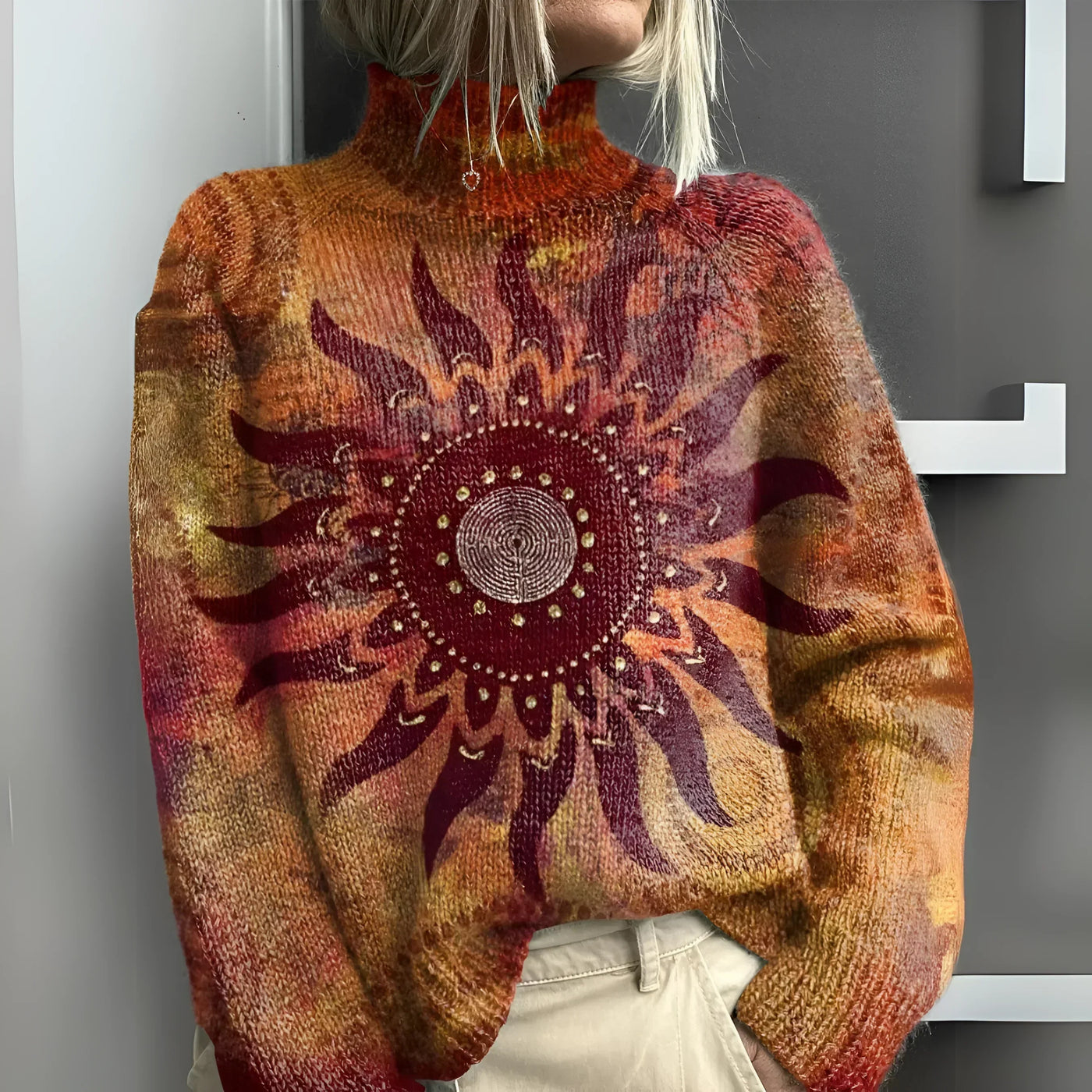 Kuscheltraum - Boho-Chic Turtleneck Sweater