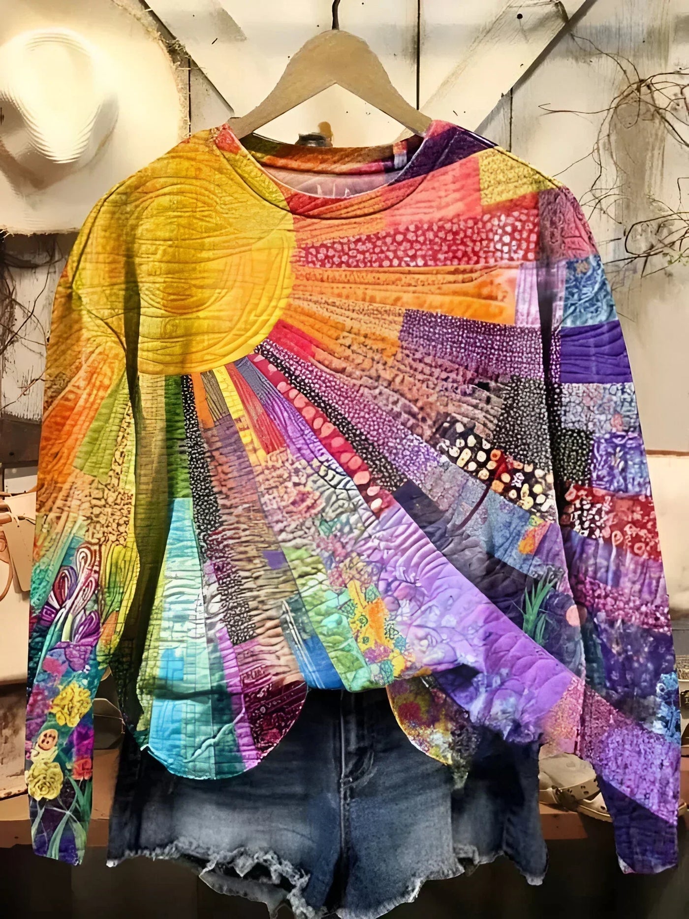 Sun - Colorful Patchwork Sweater