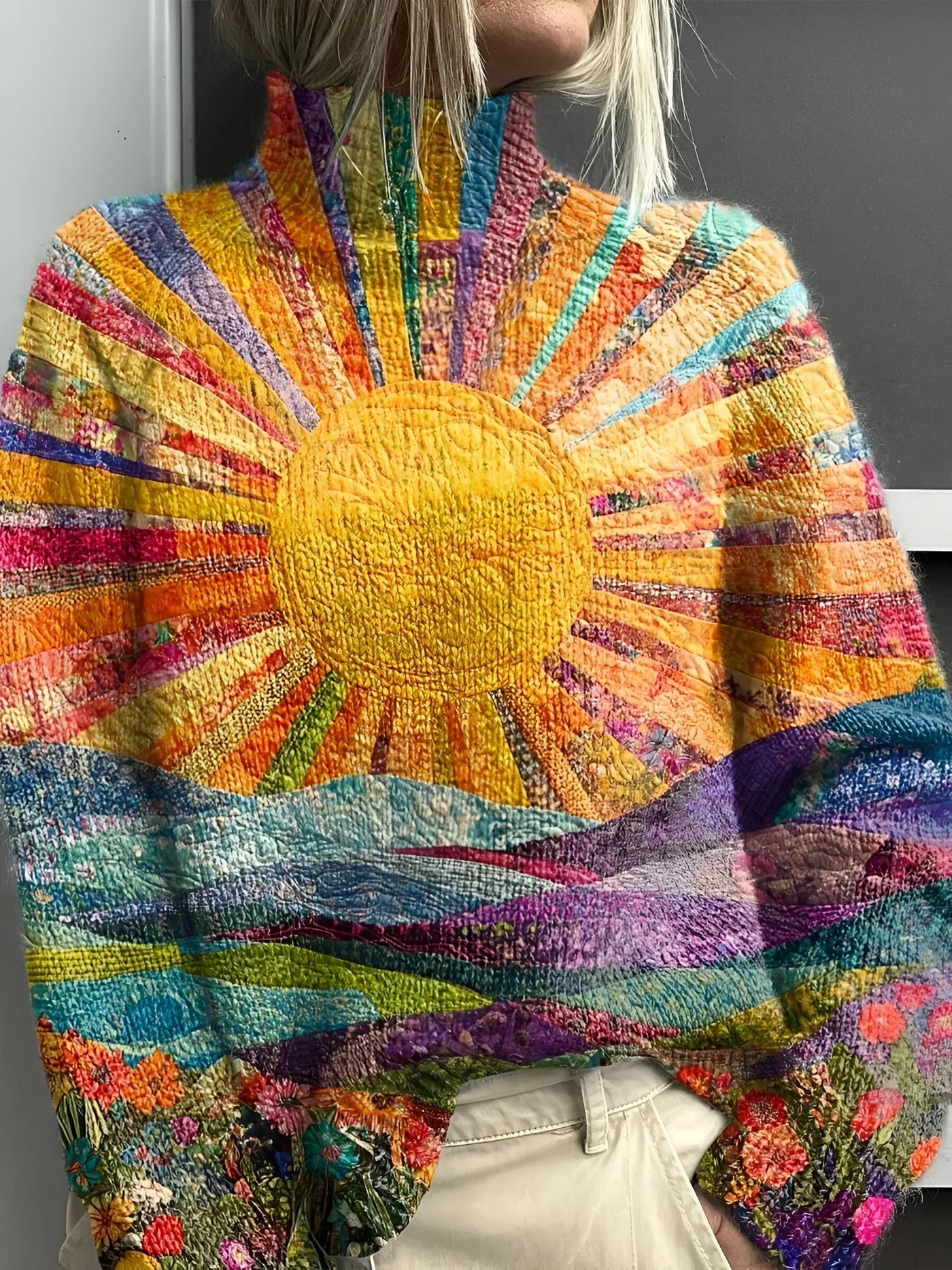 PastellPower - Colorful Turtleneck Sweater